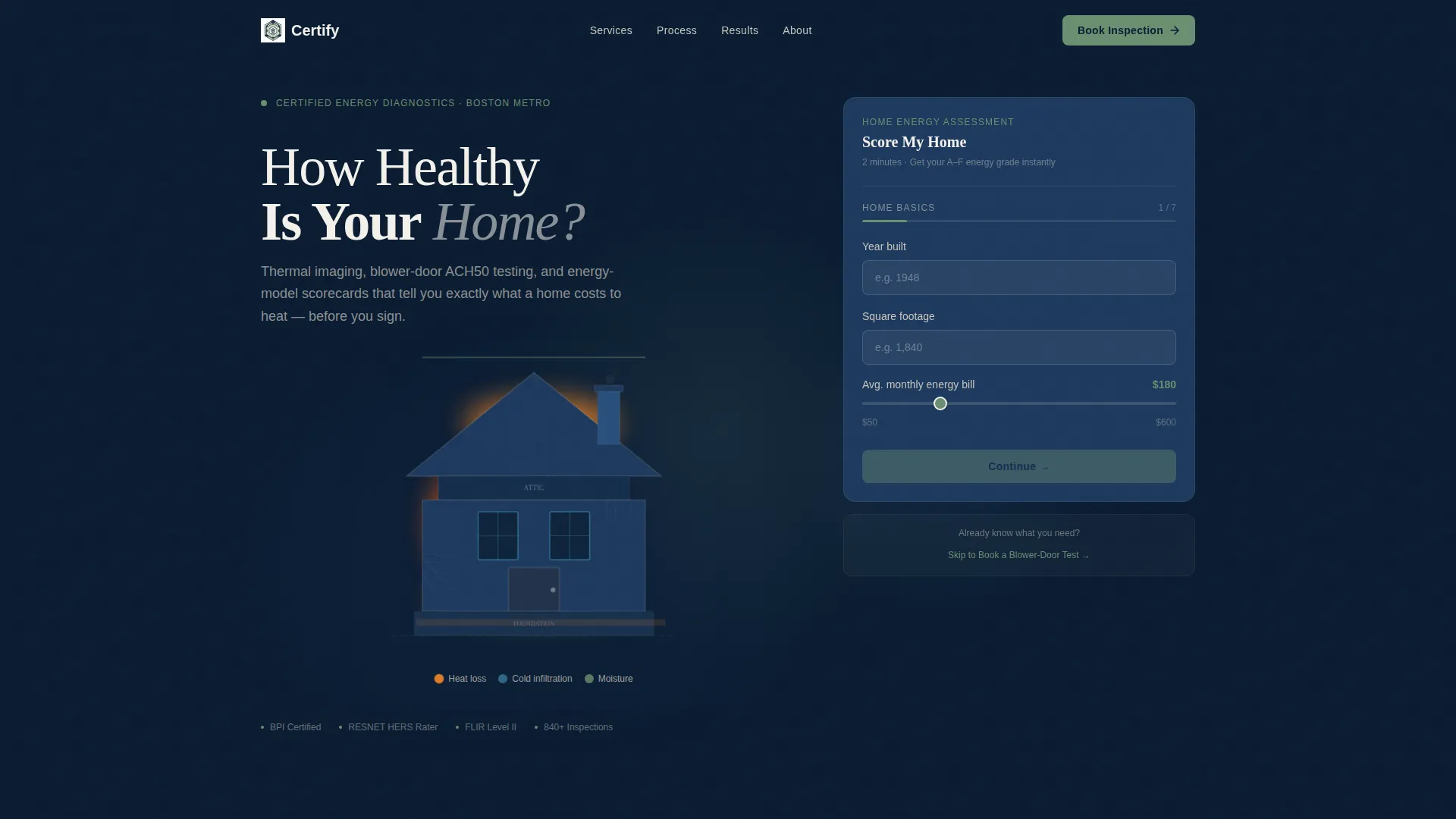 Eco Home Inspector Landing Page Template