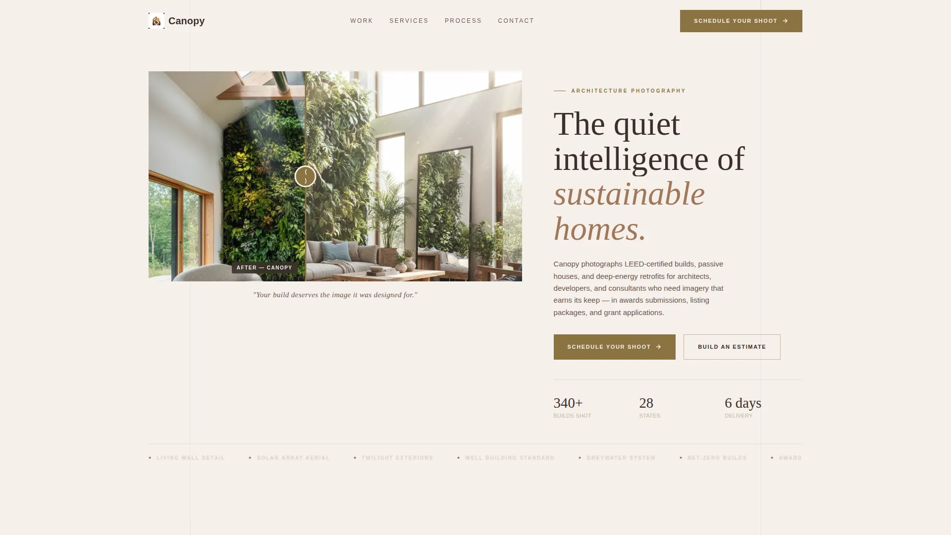 Eco & Green Home Photography Landing Page Template