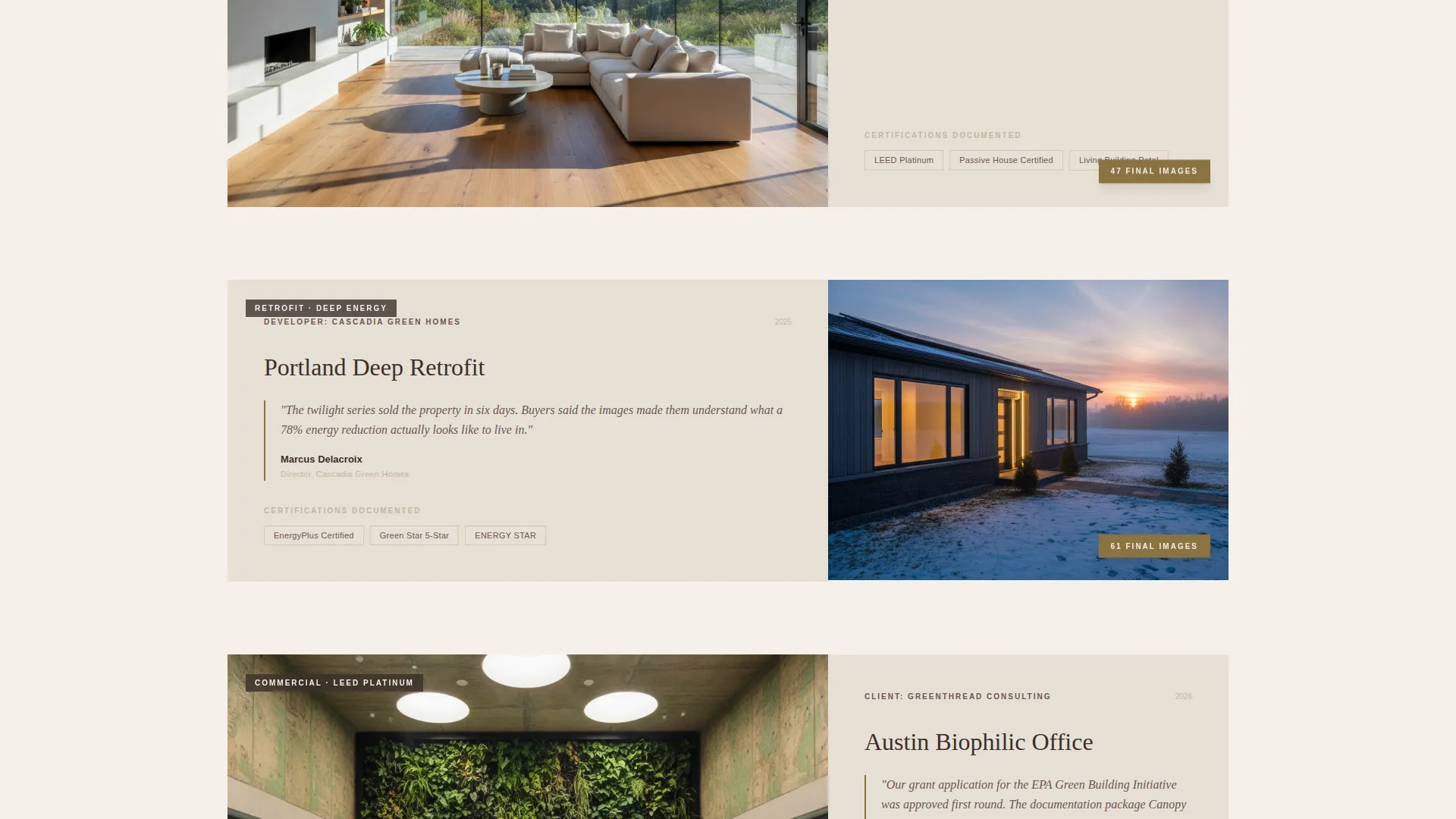 Eco & Green Home Photography Landing Page Template