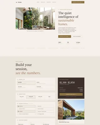 Eco & Green Home Photography Landing Page Template