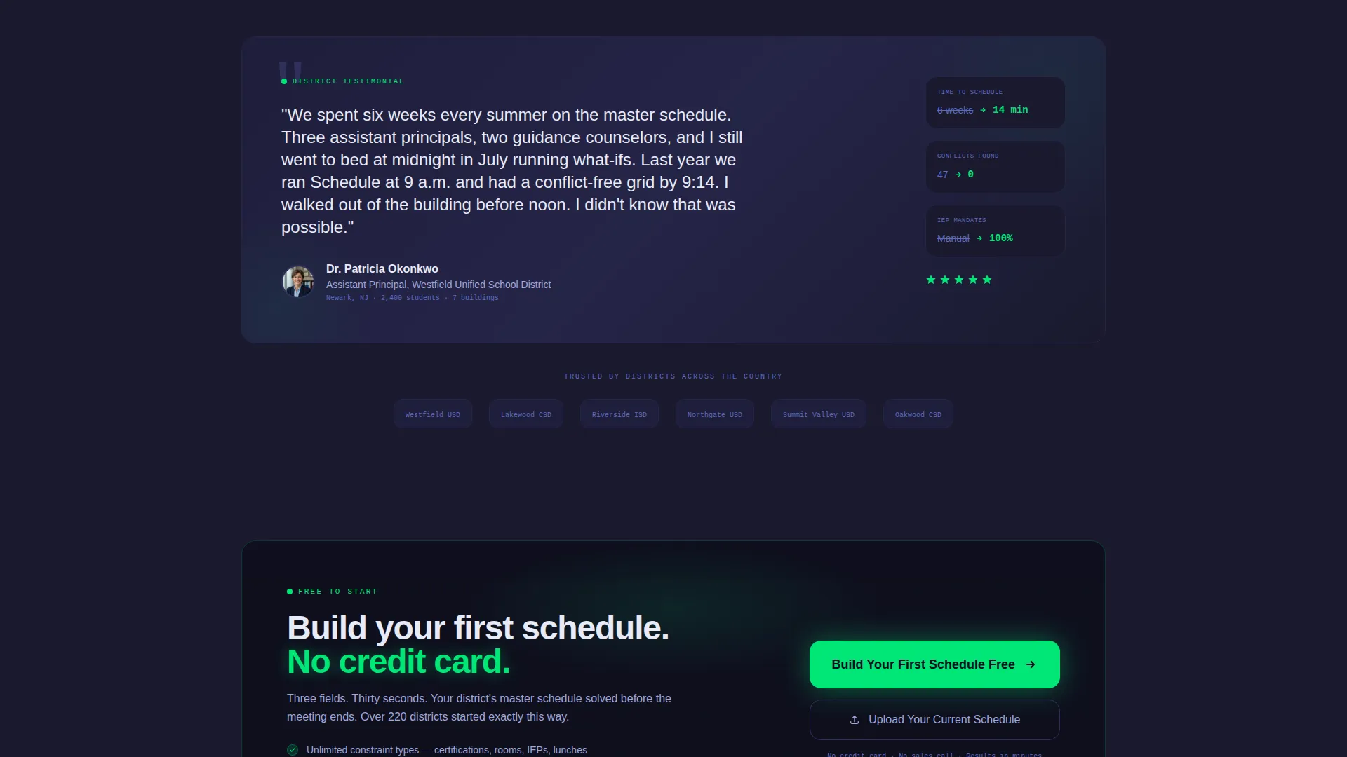 Conflictfree Education Landing Page Template
