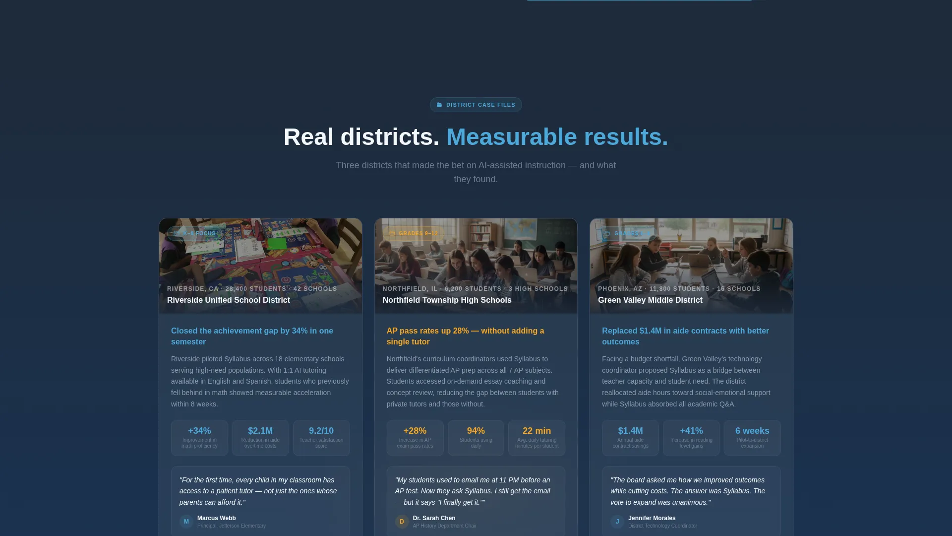 K-12 AI Voice Assistant Landing Page Template