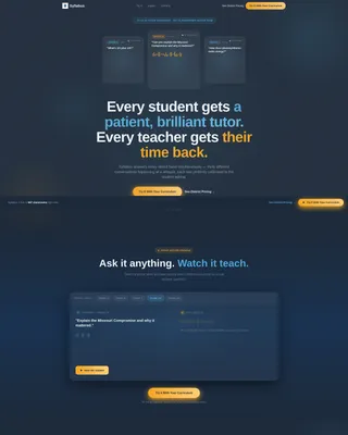 K-12 AI Voice Assistant Landing Page Template