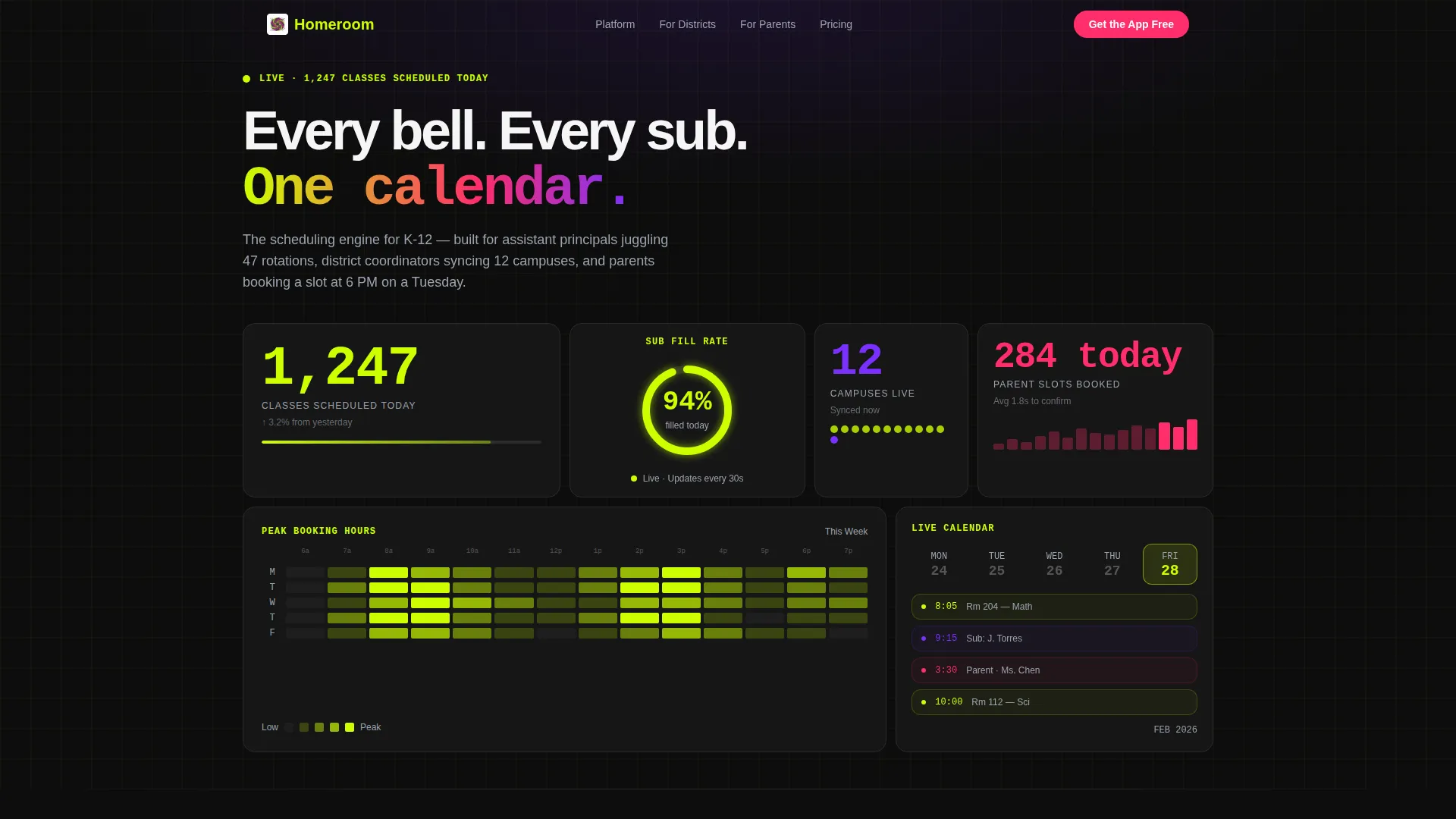 K-12 Scheduling Booking Landing Page Template