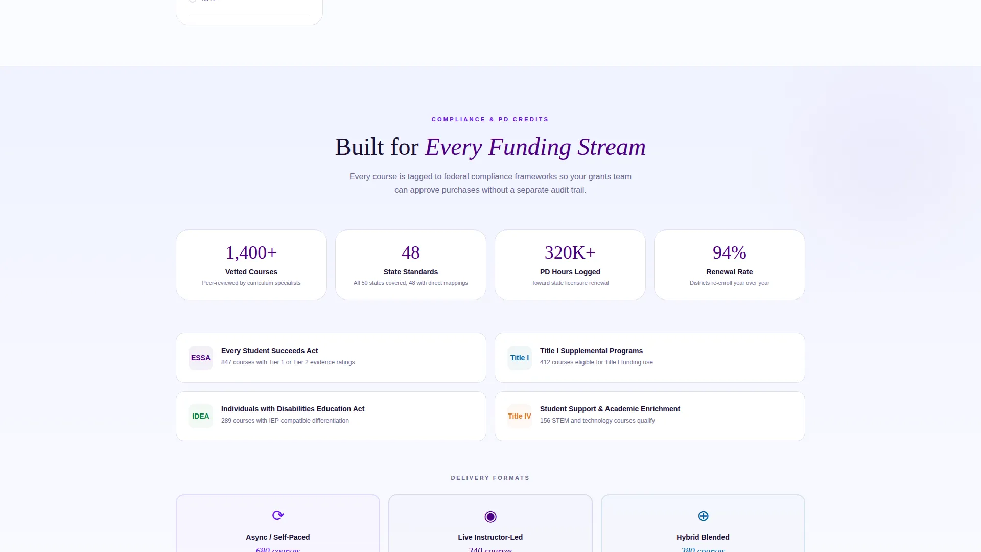 K-12 Course Platform Landing Page Template