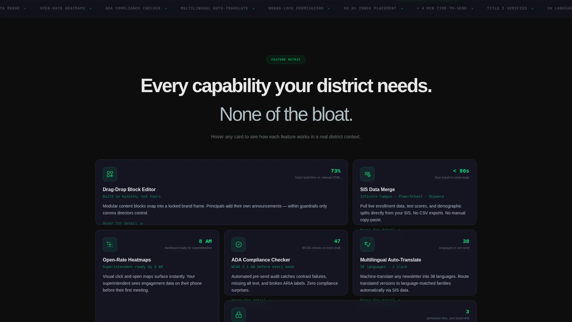 K-12 Email Newsletter Landing Page Template
