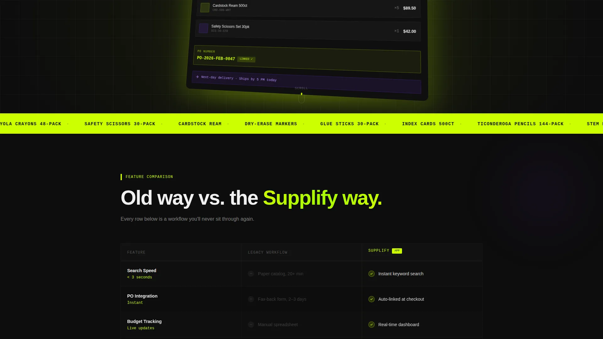 K-12 Education Supply Store Landing Page Template