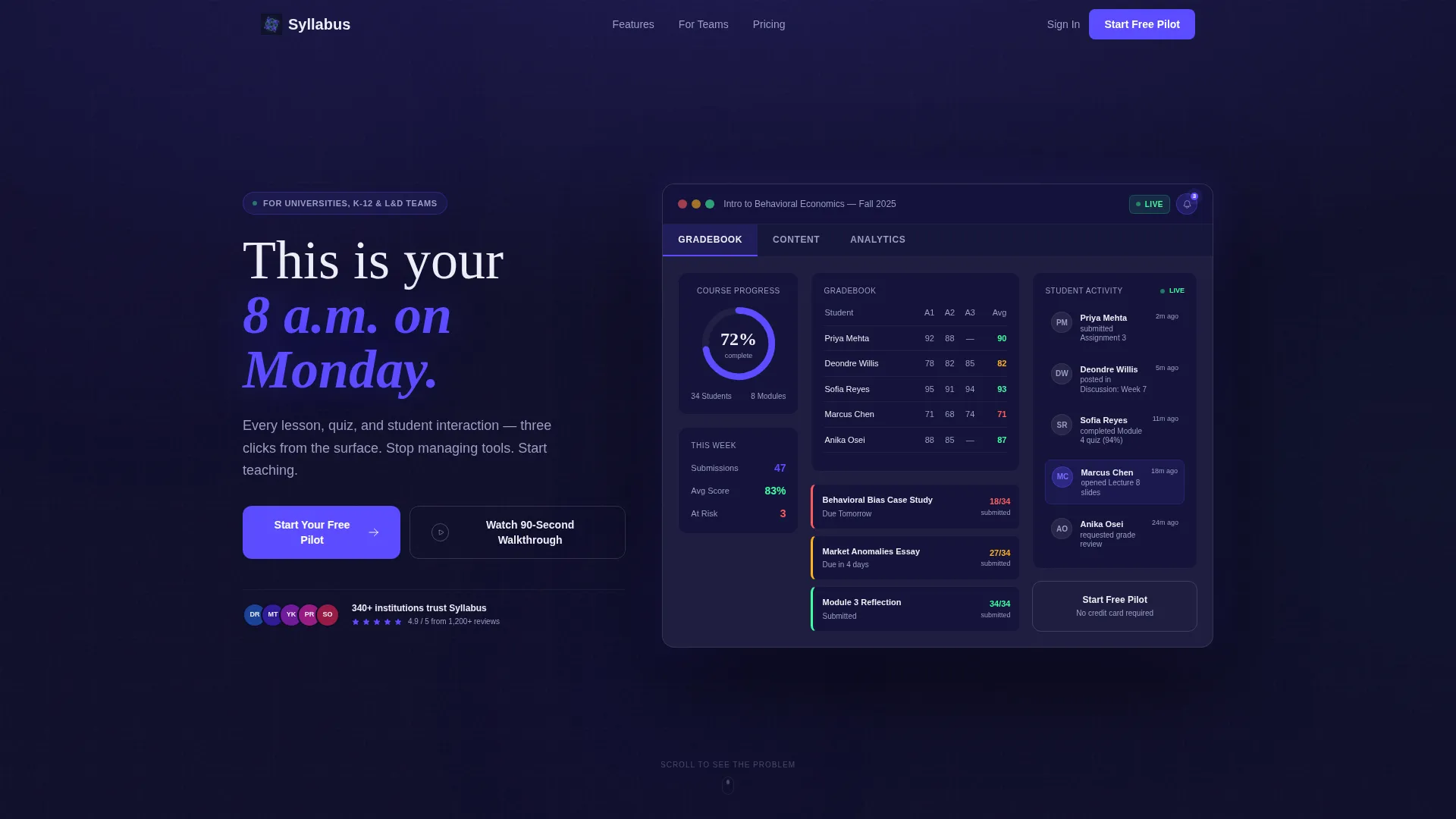 LMS Bento Grid Landing Page Template
