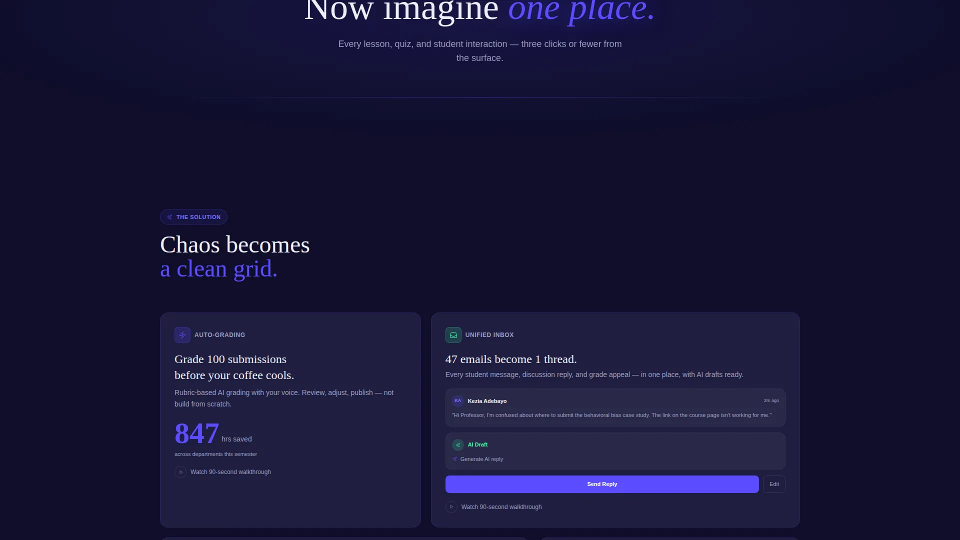LMS Bento Grid Landing Page Template