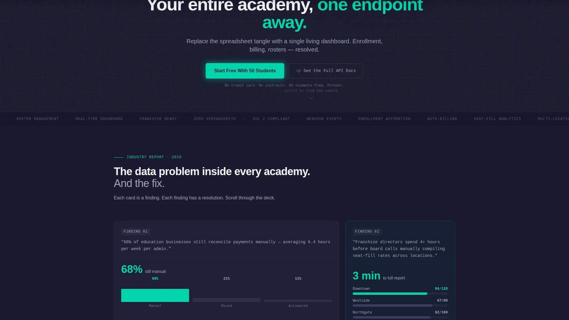 Education Membership Management Landing Page Template