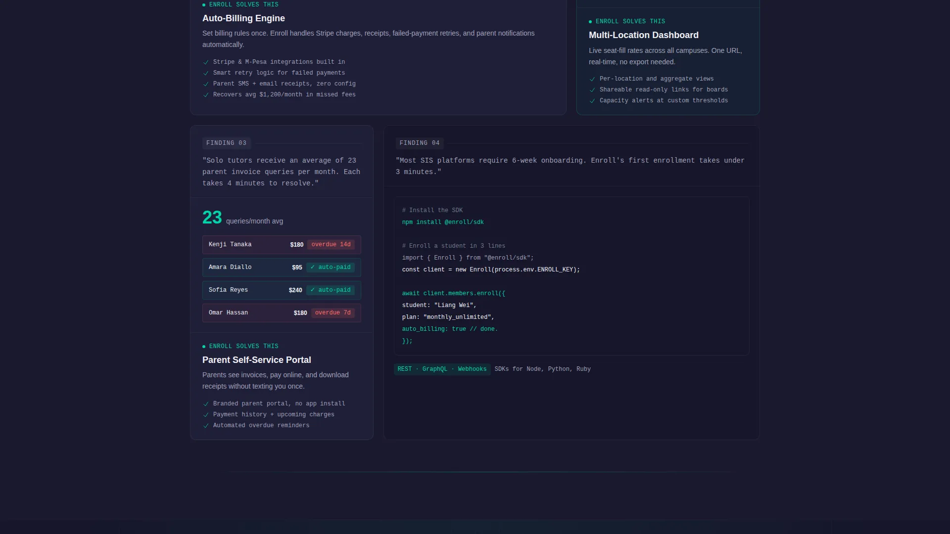Education Membership Management Landing Page Template