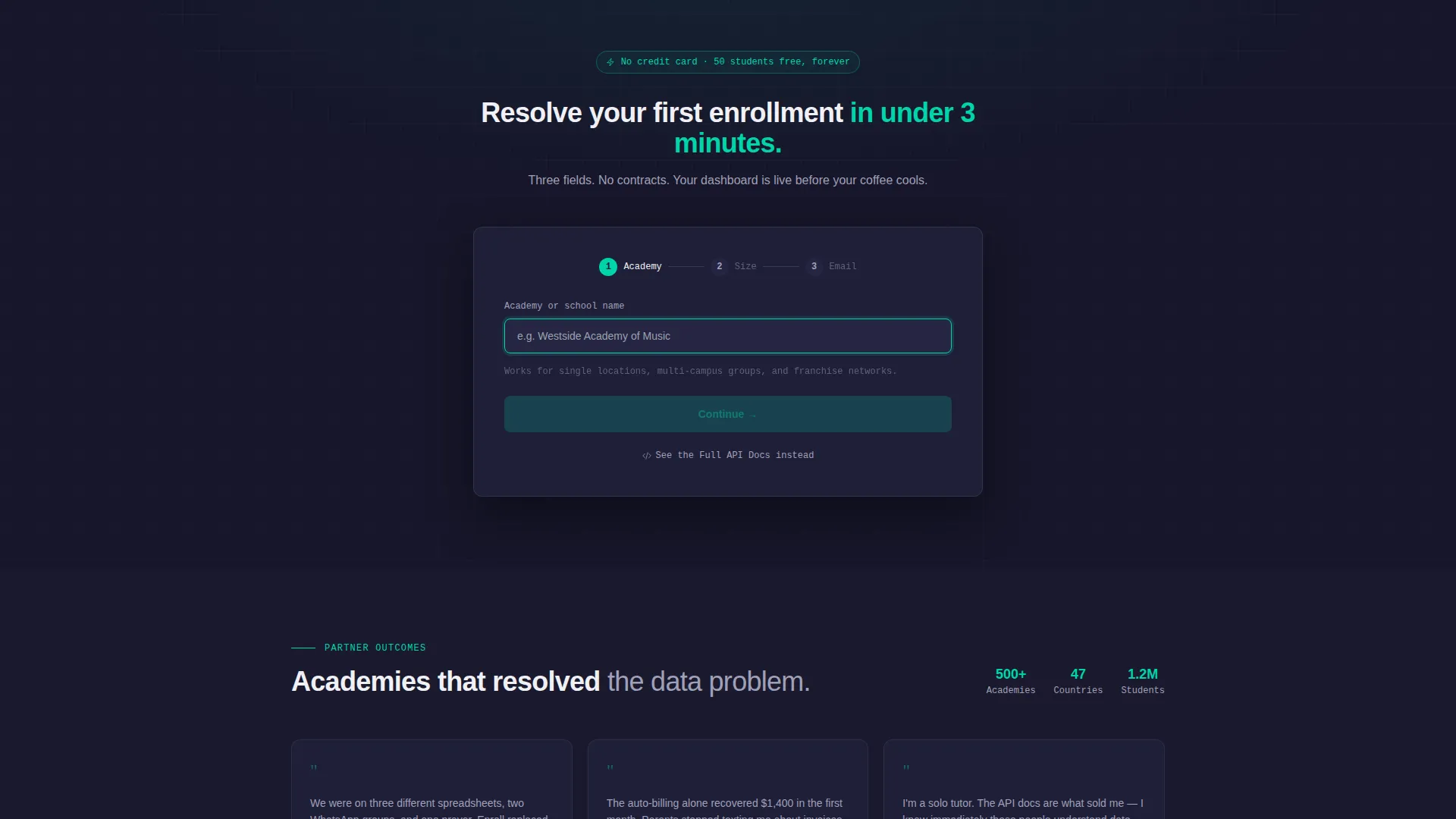 Education Membership Management Landing Page Template