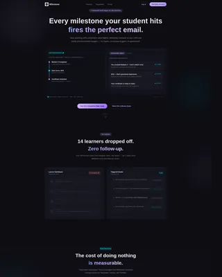 Education Email Automation Landing Page Template