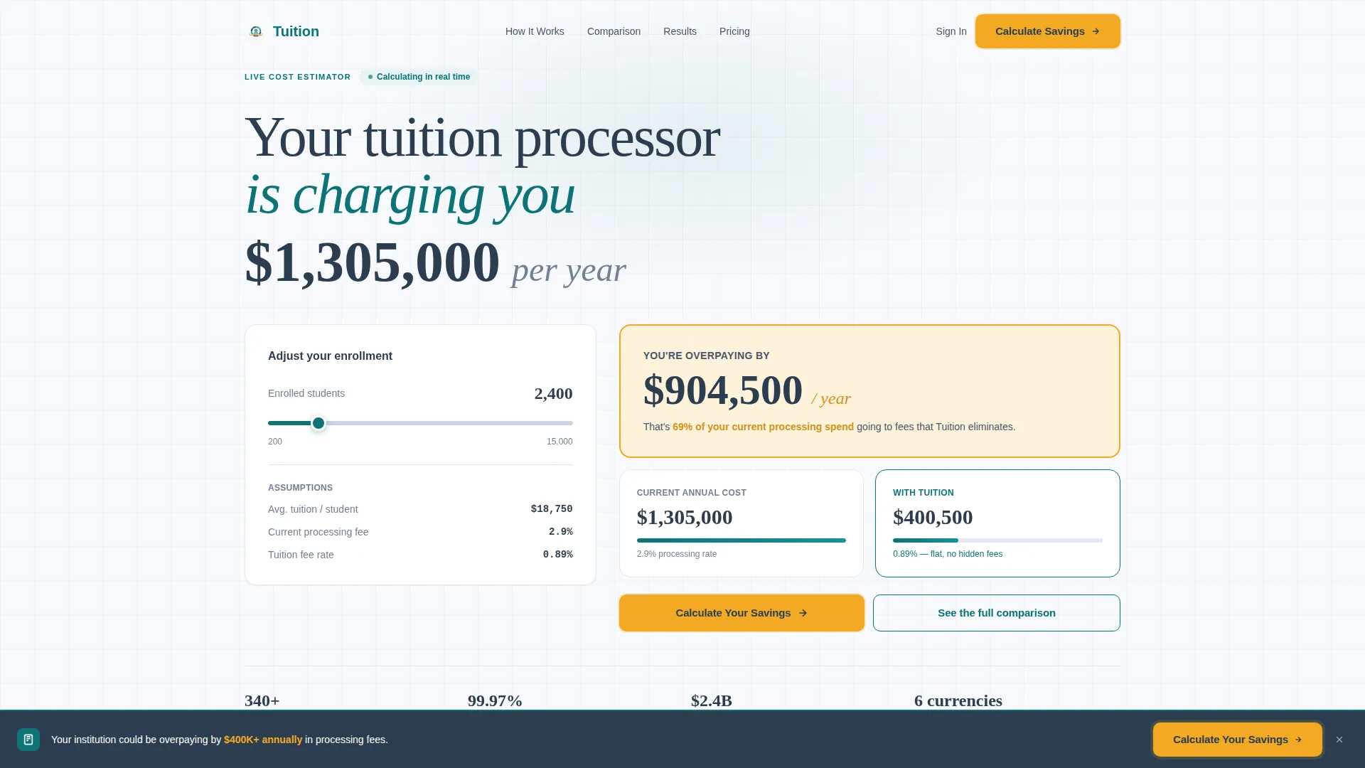 Payment Landing Page Template for Education Teams