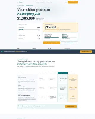 Payment Landing Page Template for Education Teams
