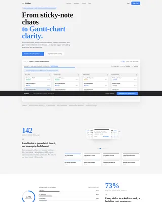 Education Project Management Landing Page Template
