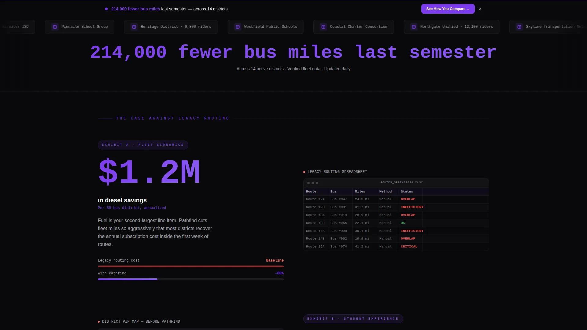 School Bus Route Optimization Landing Page