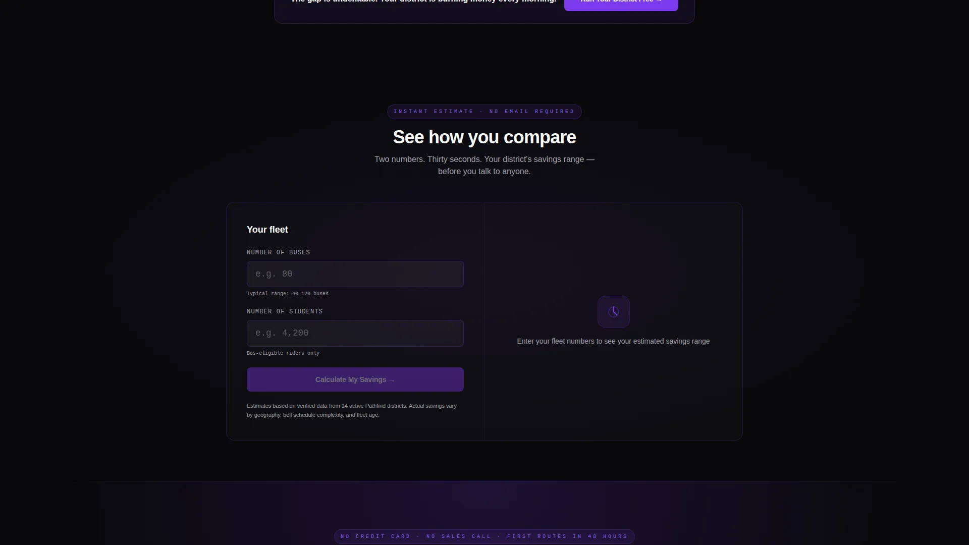 School Bus Route Optimization Landing Page
