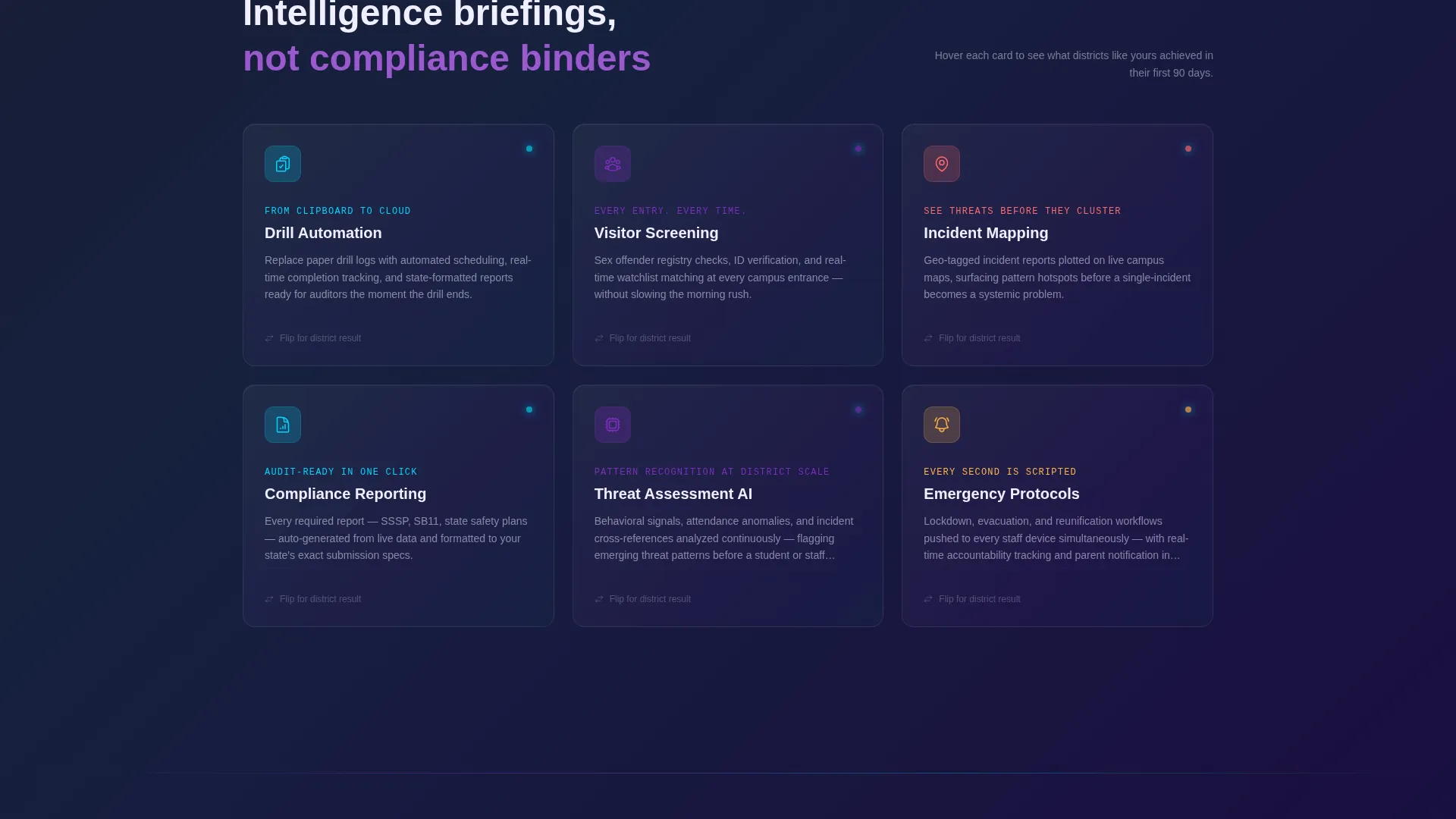 Campus Safety Landing Page Template for EdTech
