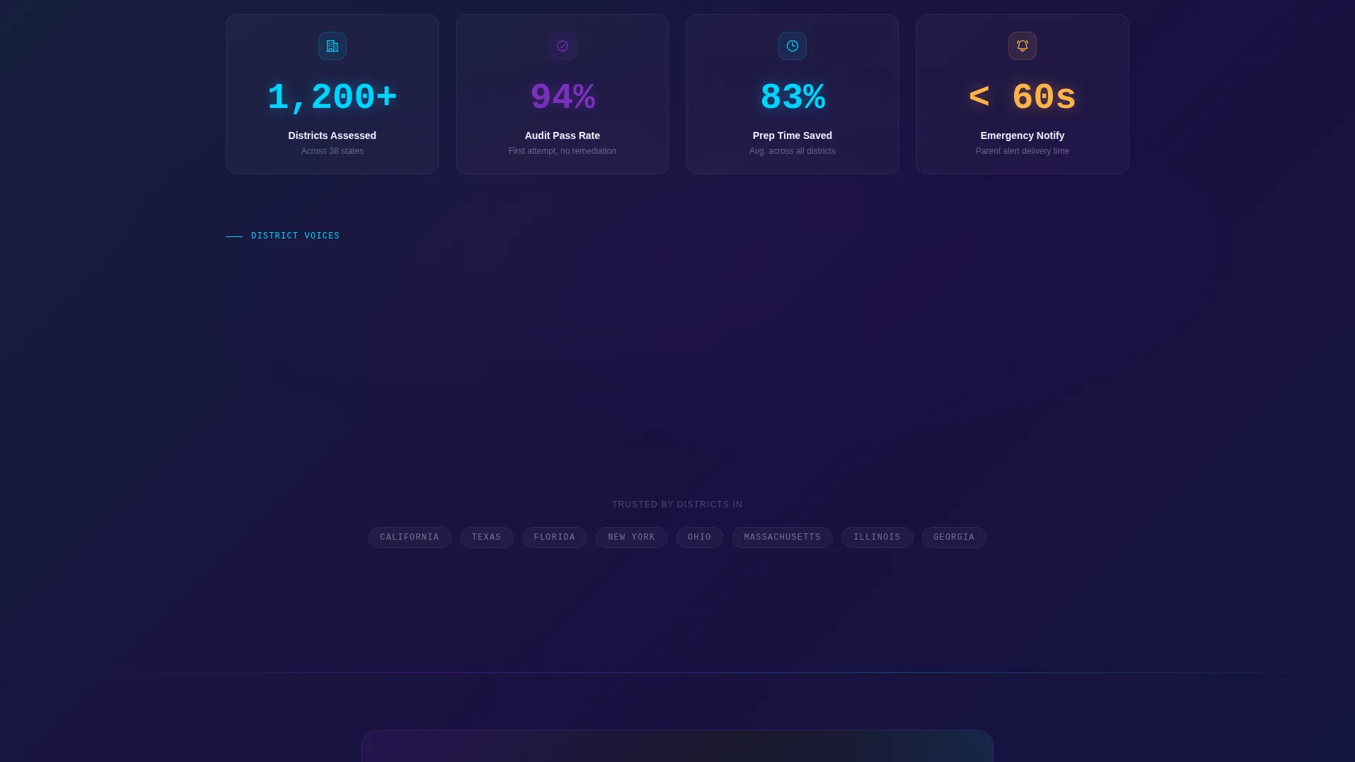 Campus Safety Landing Page Template for EdTech