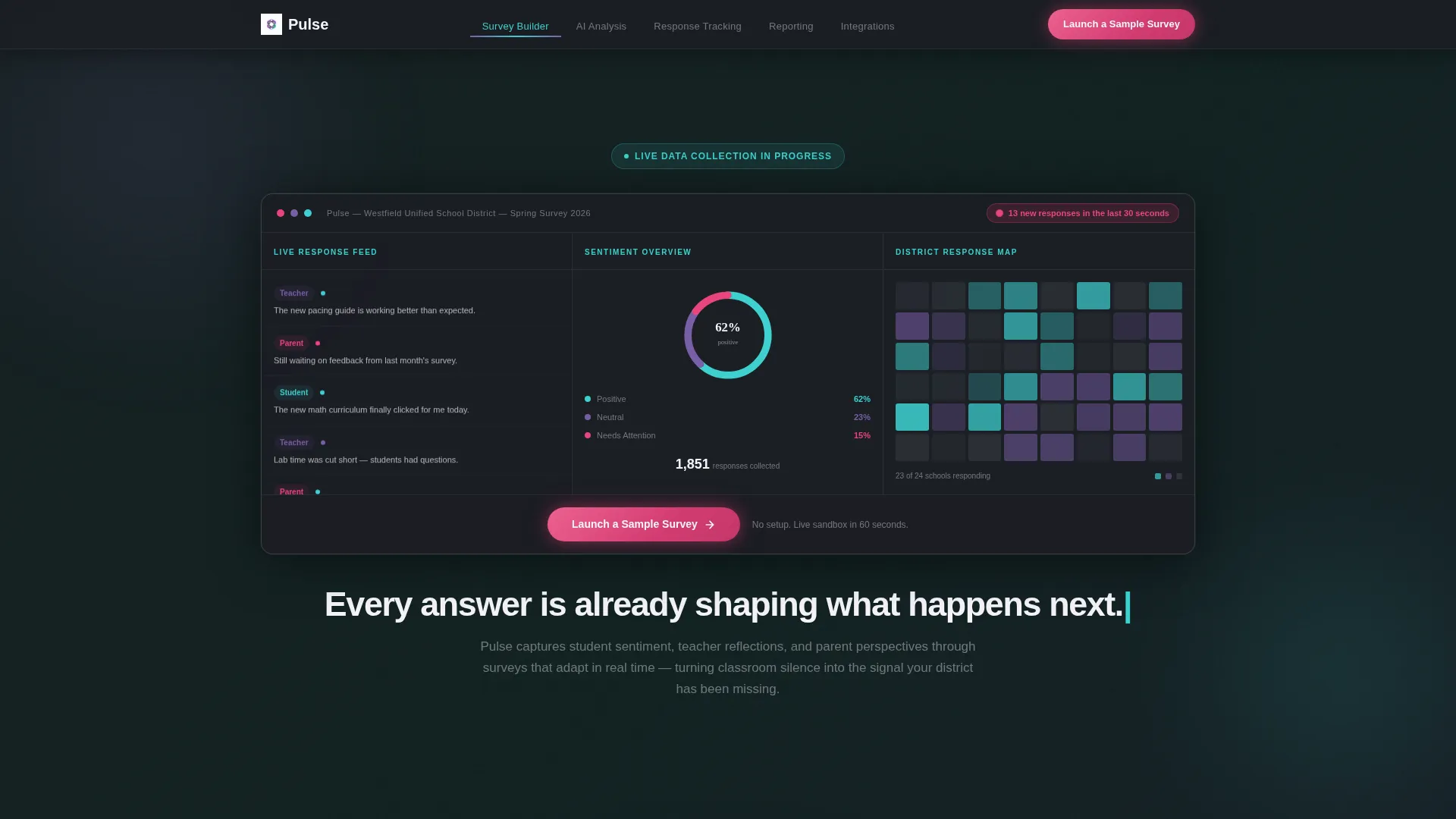 Education Survey & Feedback Landing Page Template