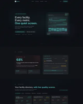 Elder Care Analytics Dashboard Landing Page Template