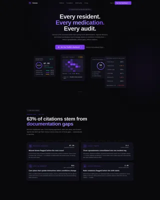 Elder Care Management Software Landing Page Template