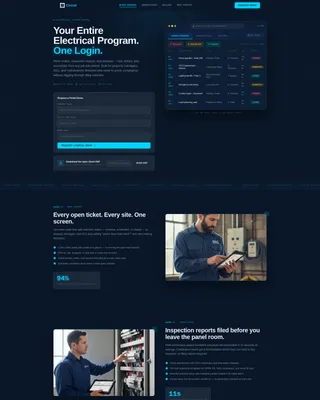 Electrical Client Portal Landing Page Template