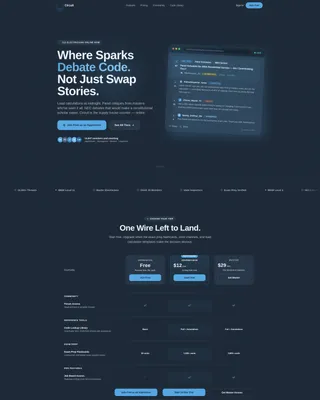 Electrician Forum Comparison Table Landing Page