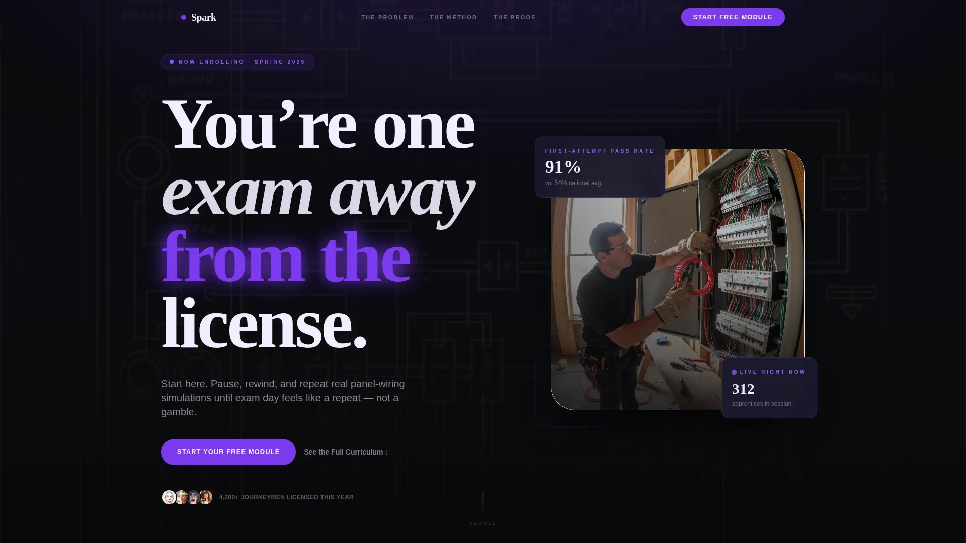 Electrician Training Landing Page Template