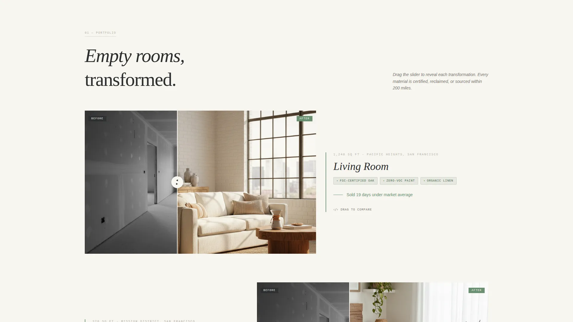 Sustainable Home Staging Landing Page Template