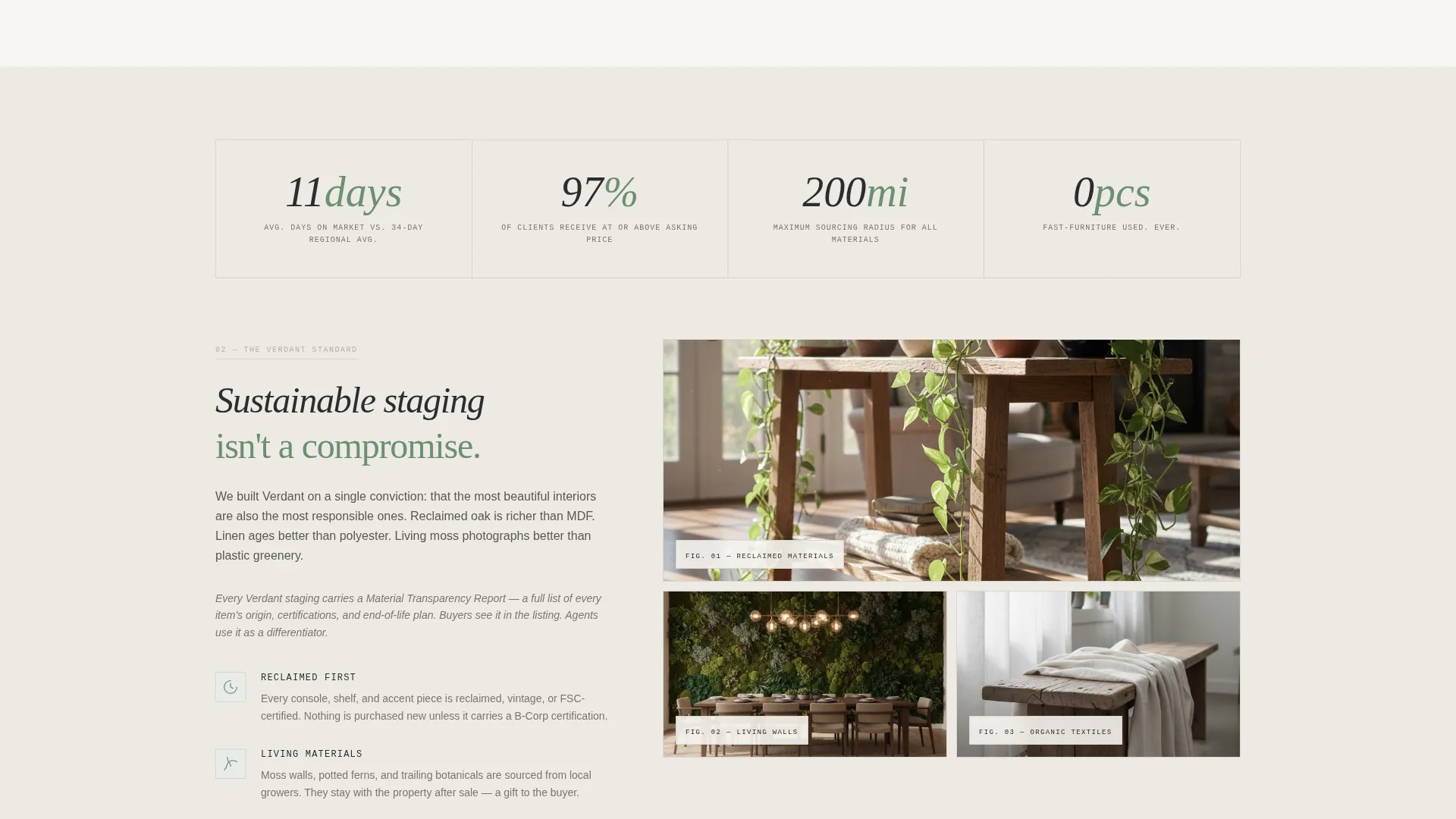 Sustainable Home Staging Landing Page Template