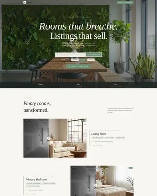 Sustainable Home Staging Landing Page Template
