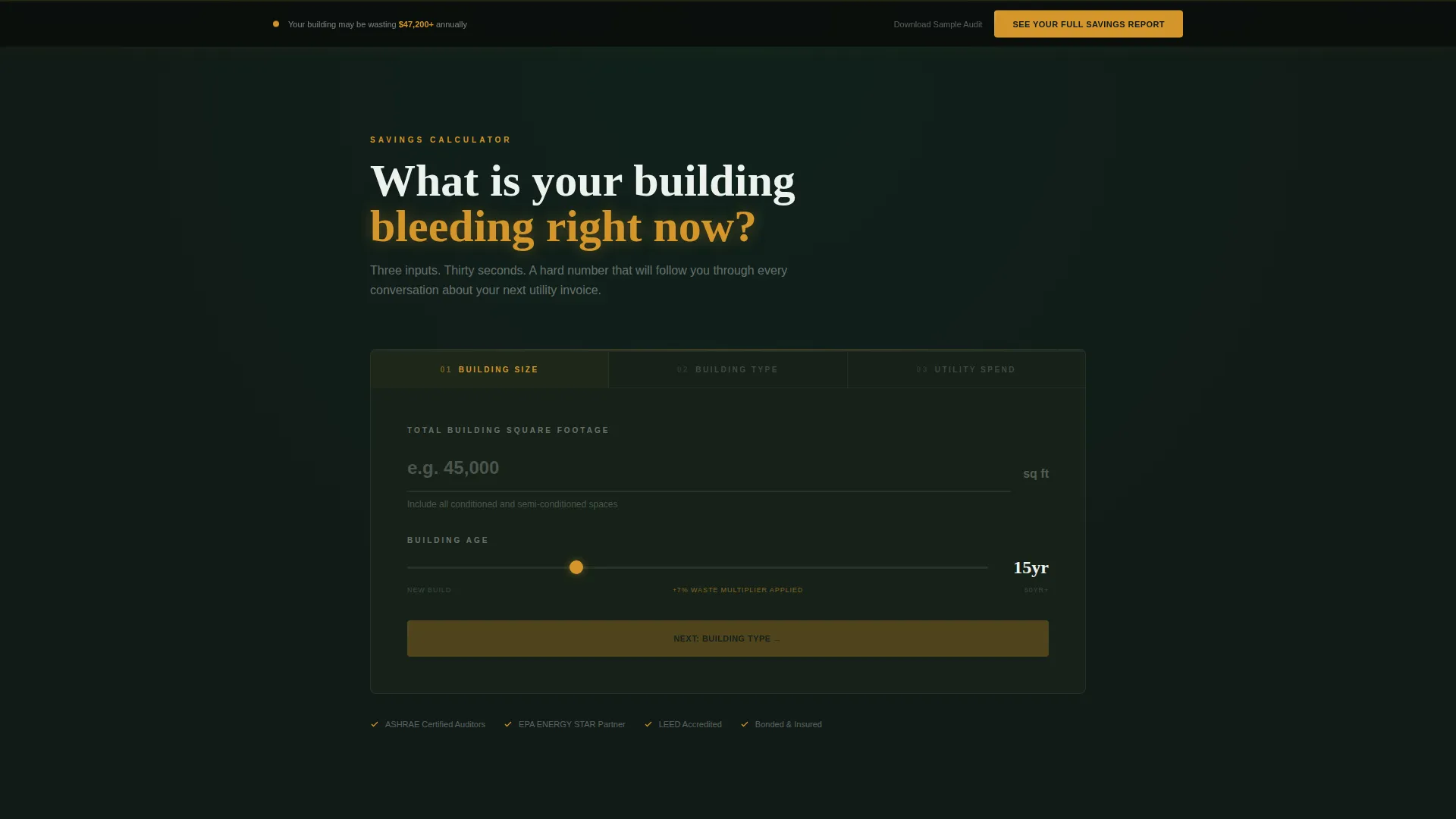 Commercial Energy Audit Landing Page Template