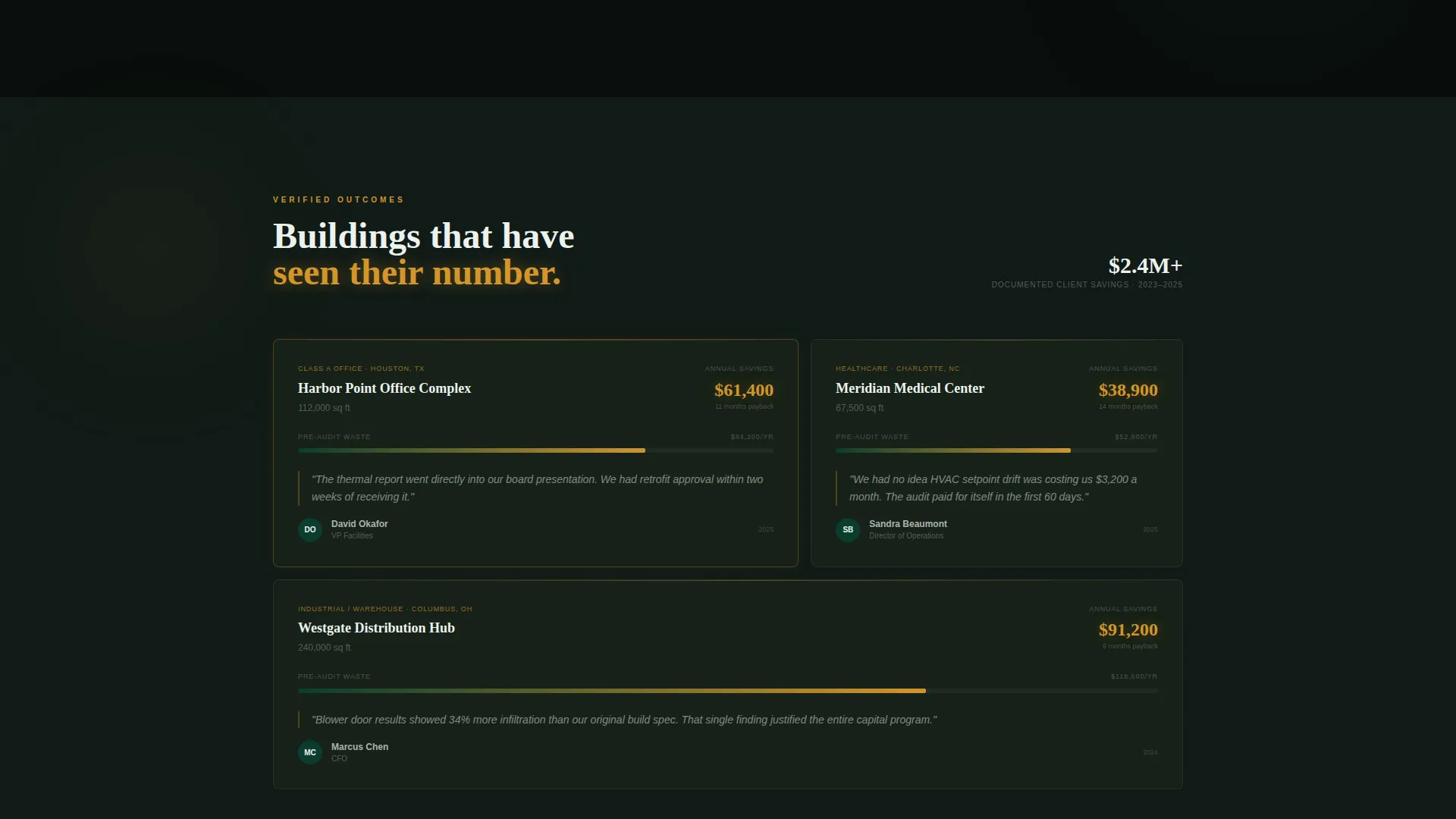 Commercial Energy Audit Landing Page Template