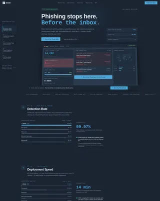 Email Security Landing Page Template | Data Command