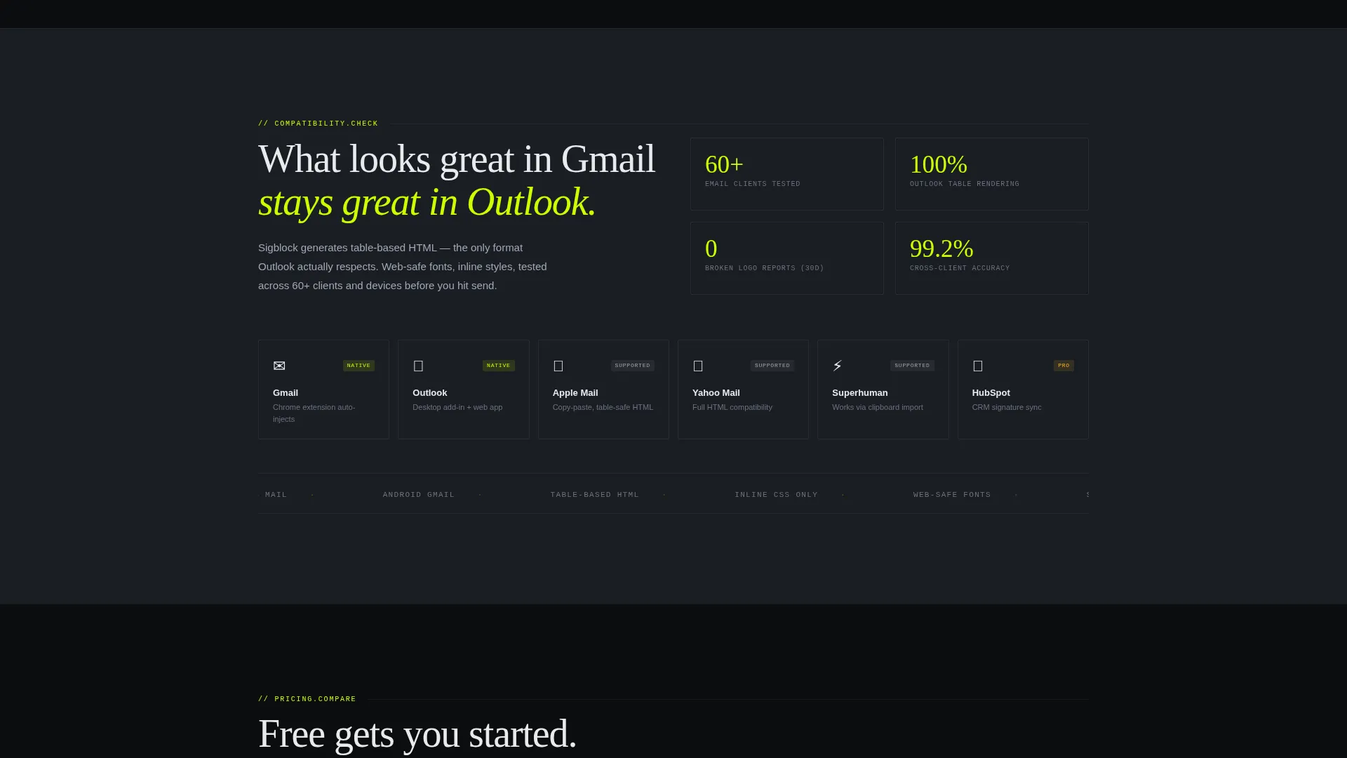 Email Signature Generator Landing Page Template