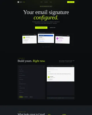 Email Signature Generator Landing Page Template