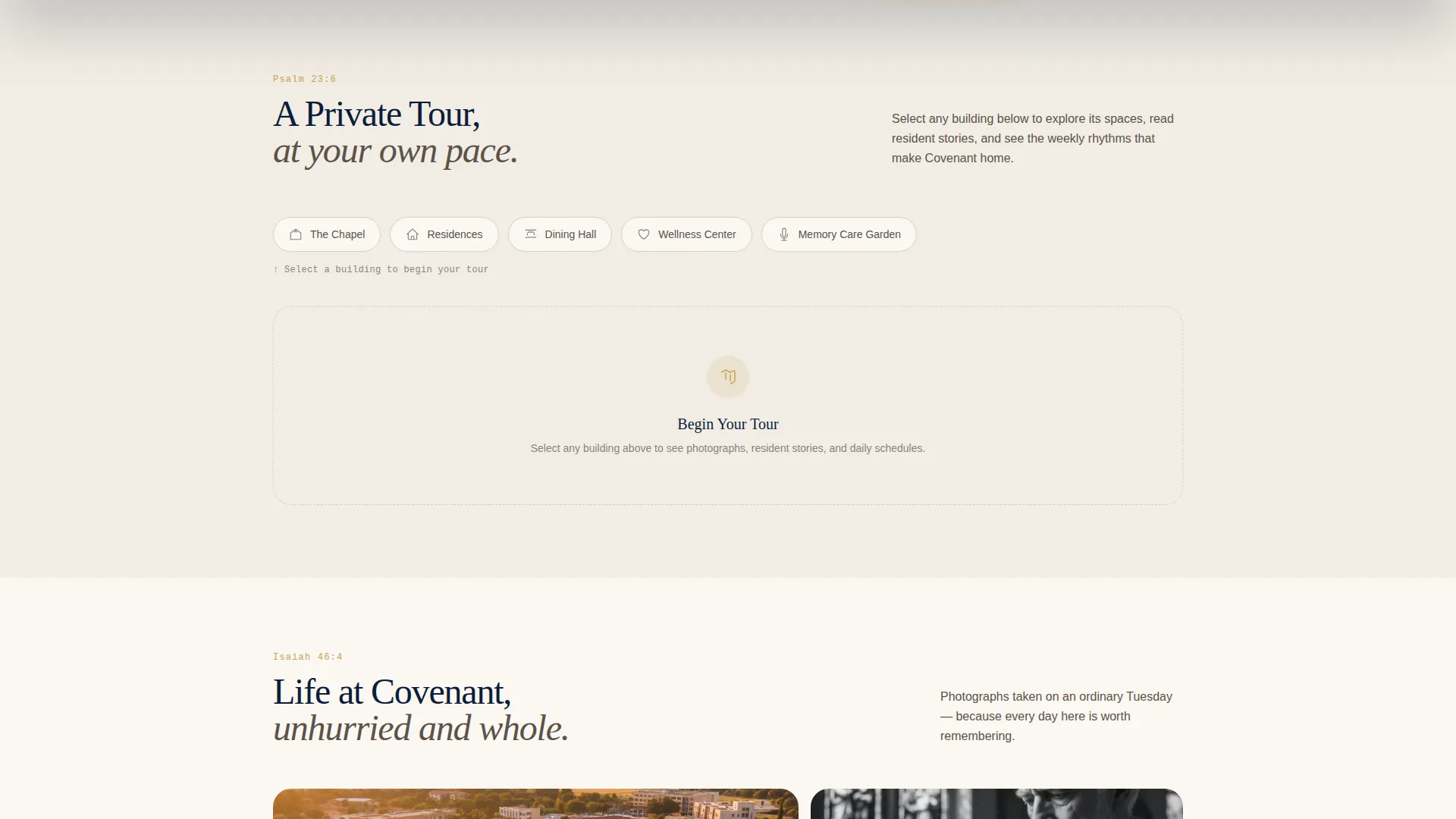 Faith-Based Senior Living Landing Page Template