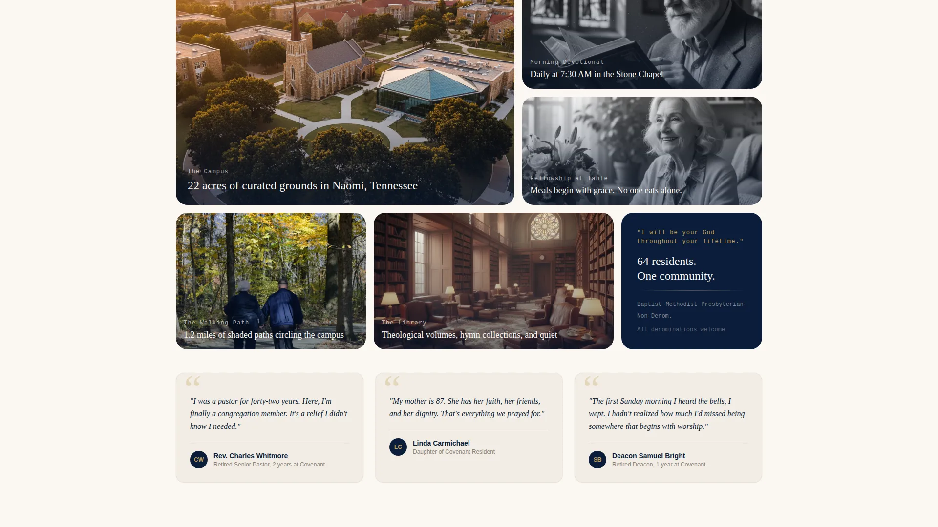 Faith-Based Senior Living Landing Page Template