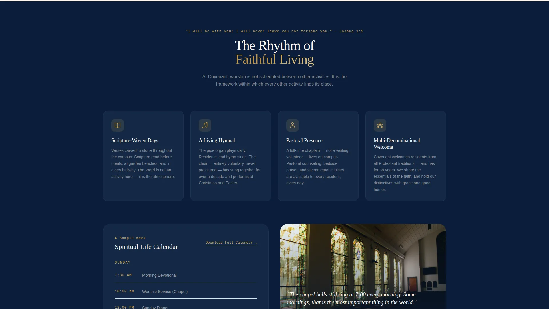 Faith-Based Senior Living Landing Page Template