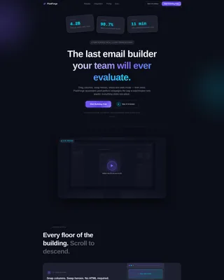 Email Builder Landing Page Template