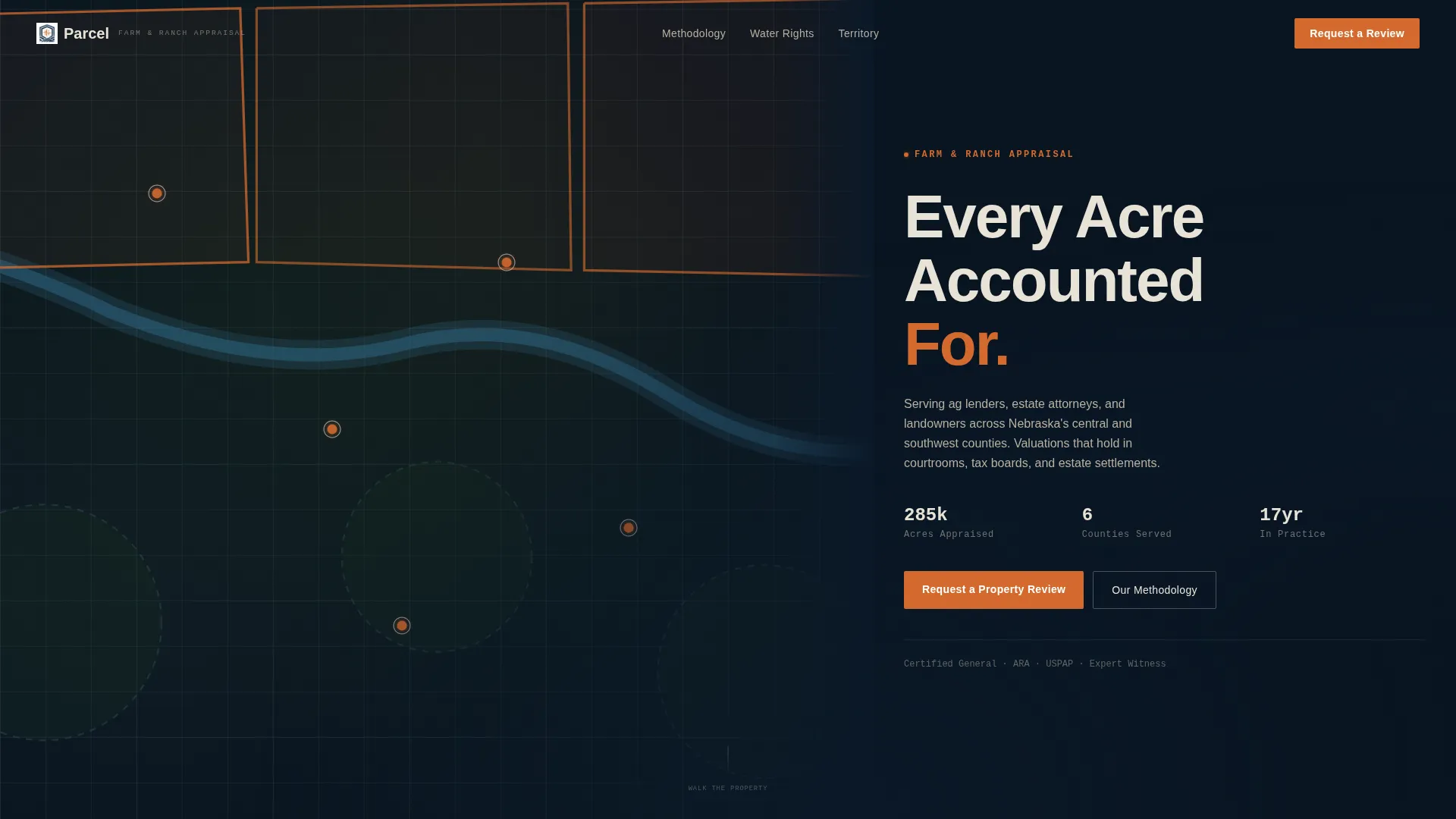 Farm & Ranch Appraisal Landing Page Template