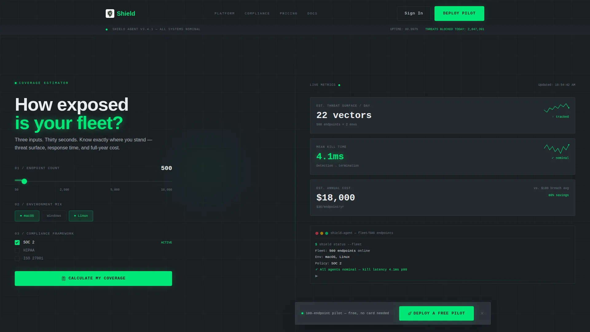 Endpoint Protection Landing Page Template
