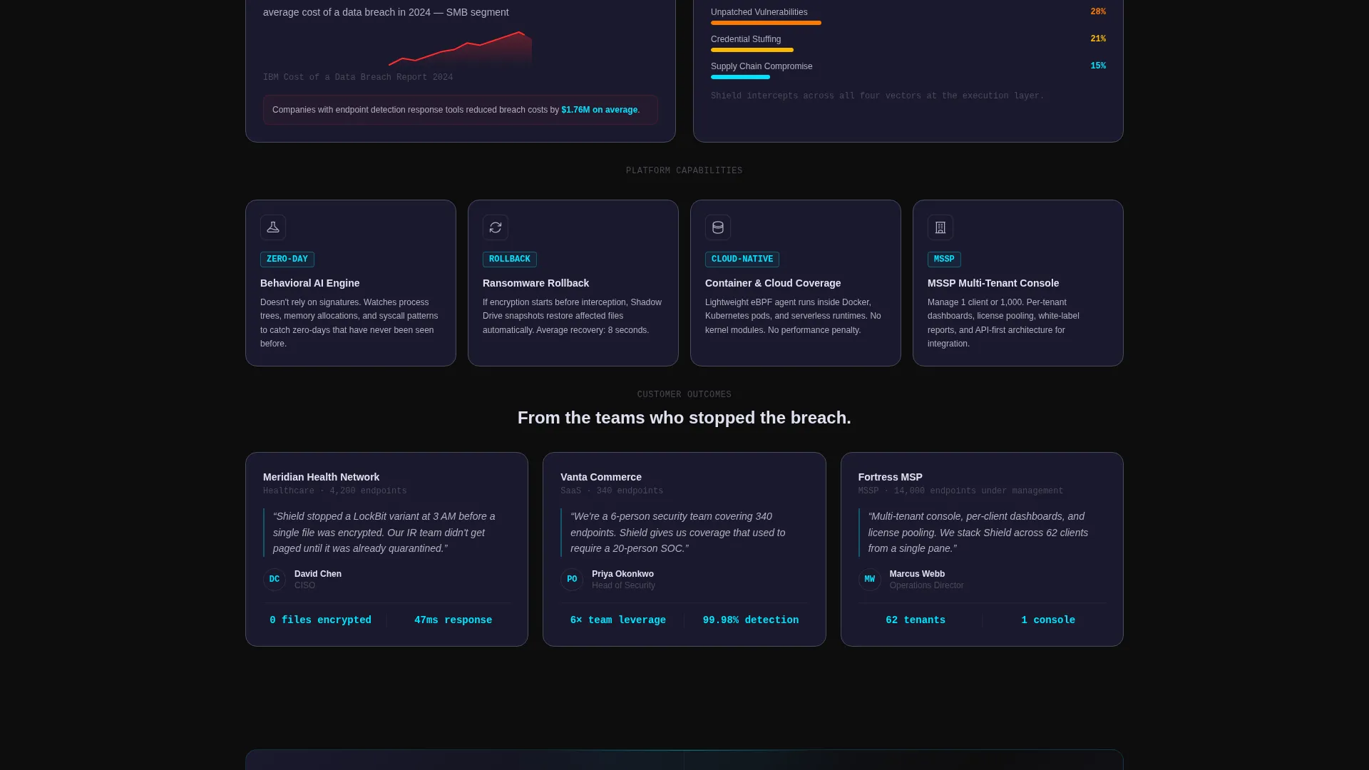 Cyber Defense Landing Page Template