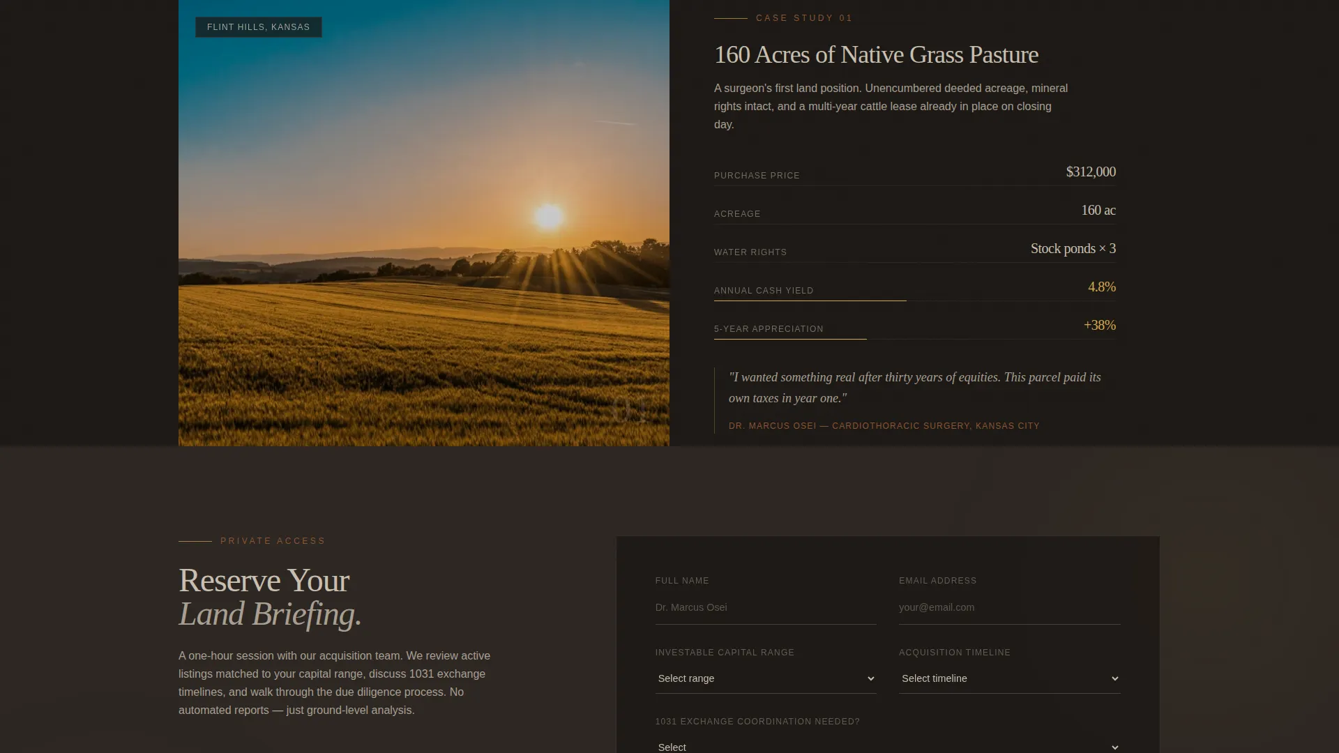 Premium Farm Investment Landing Page Template