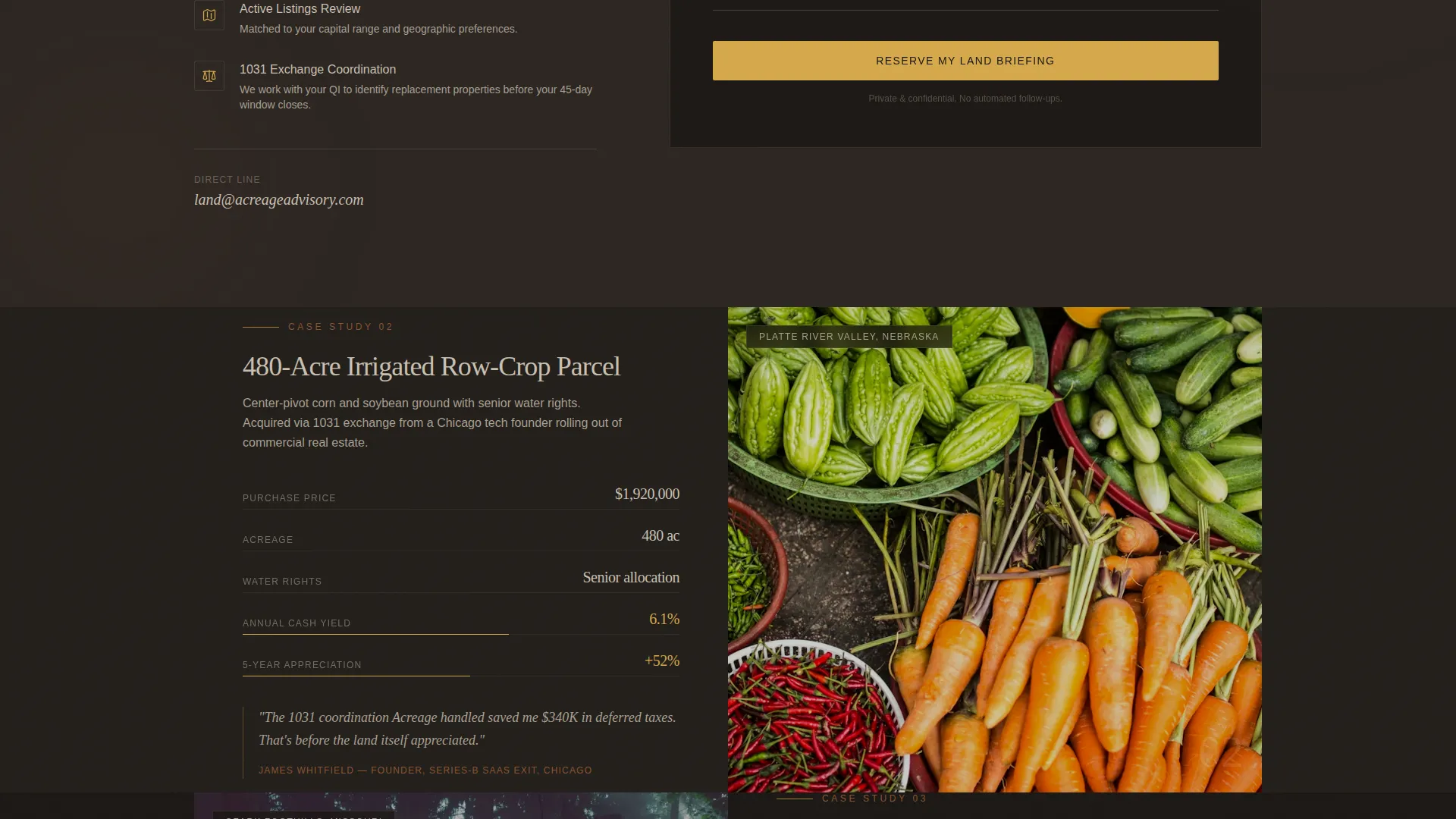 Premium Farm Investment Landing Page Template