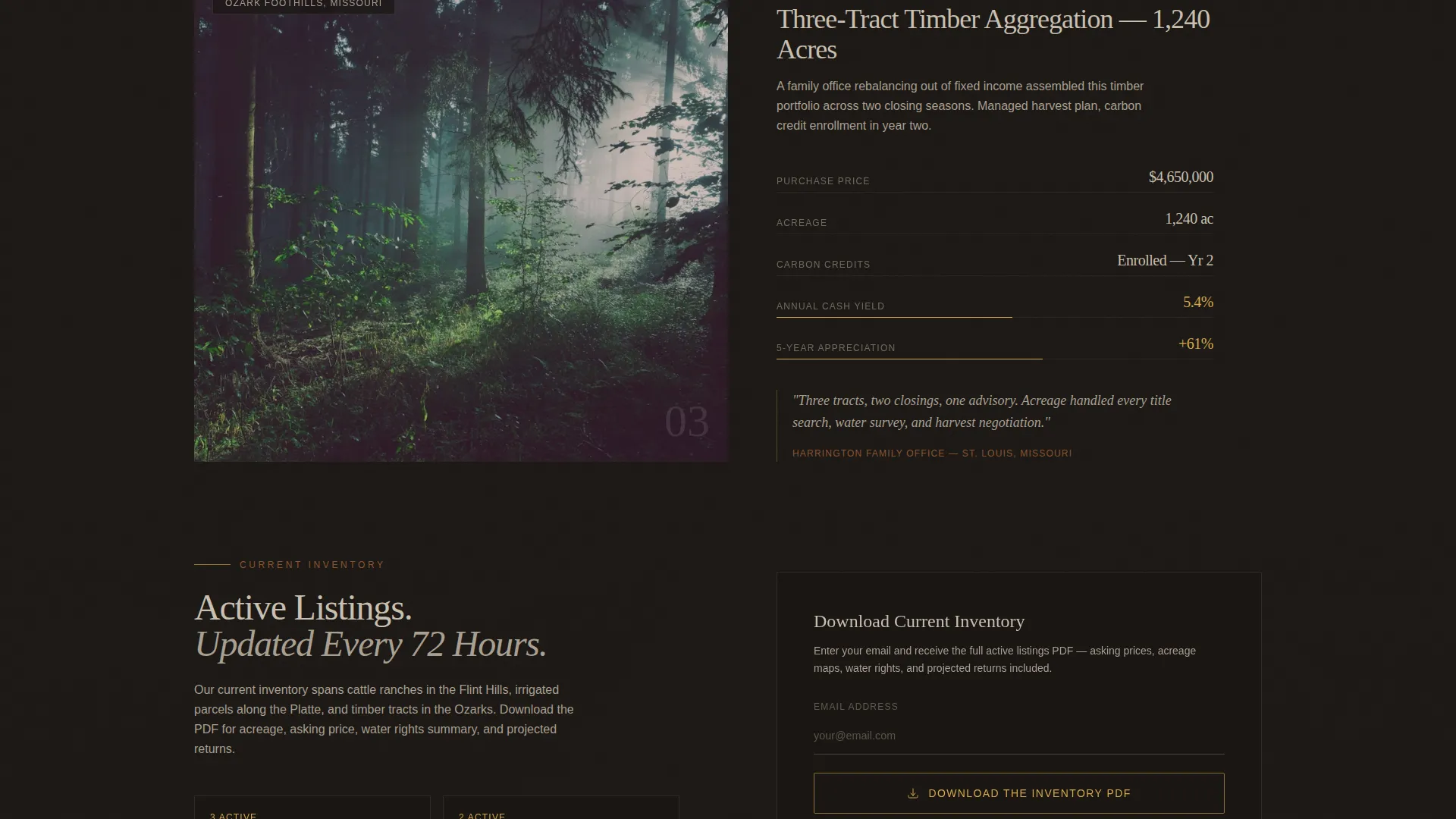 Premium Farm Investment Landing Page Template