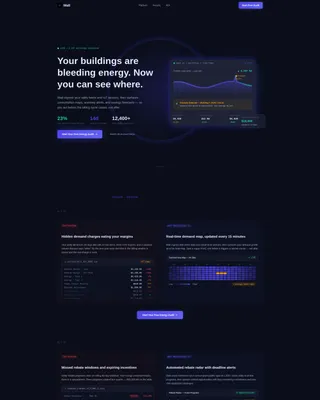Energy Analytics Landing Page Template | Dashboard Pro