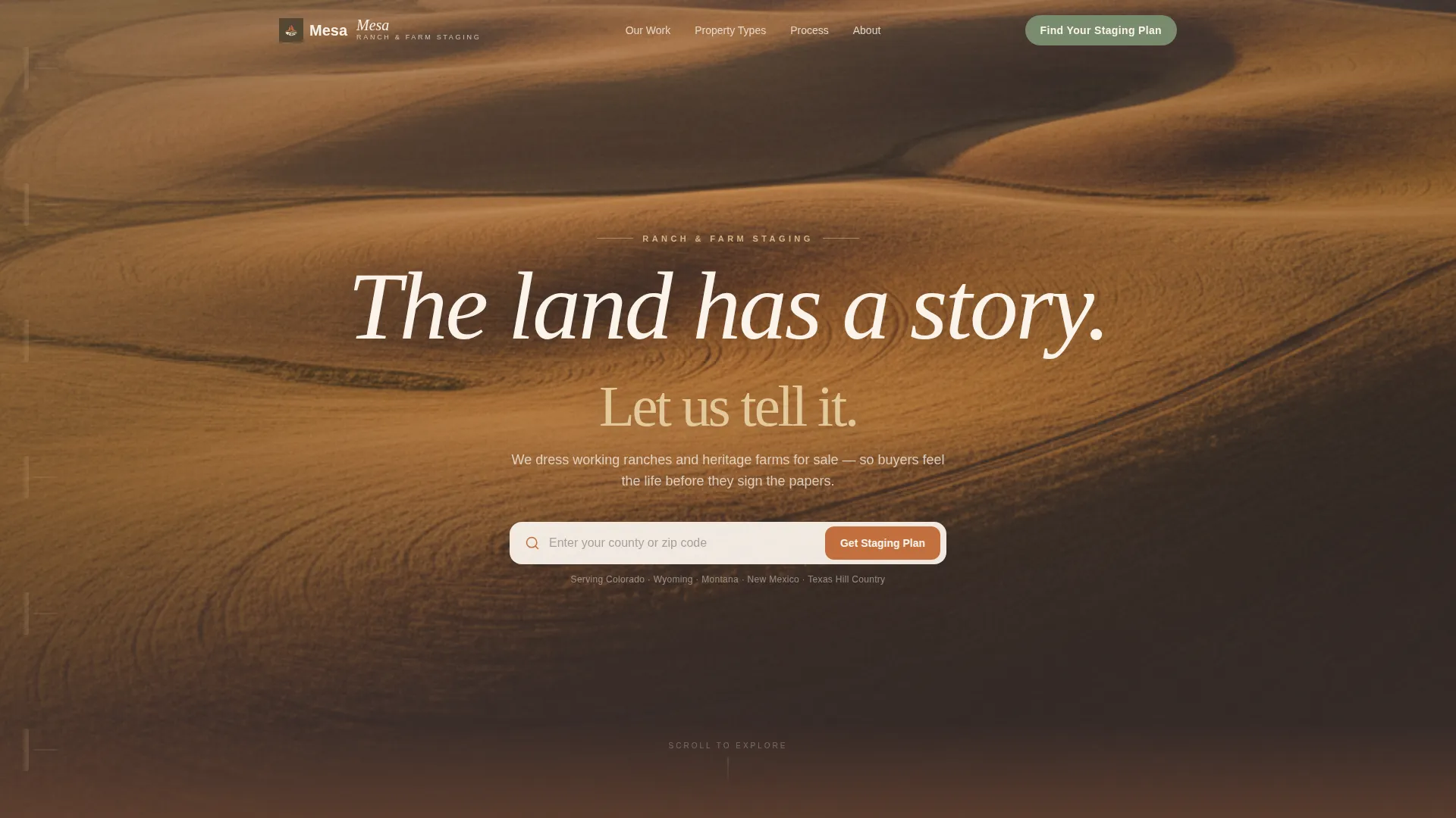 Farm & Ranch Staging Landing Page Template